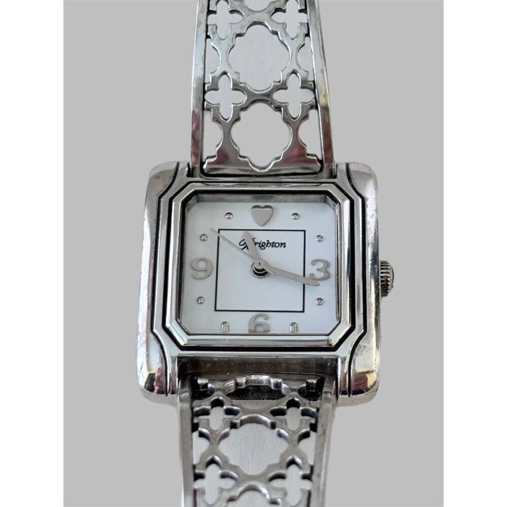 Brighton Salamanca Silver Tone Bracelet Watch New battery Lacey Look